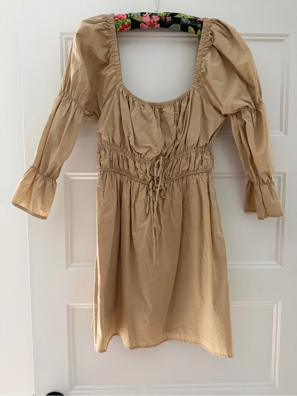 GREYLIN TAN POPLIN MINI DRESS SIZE SMALL